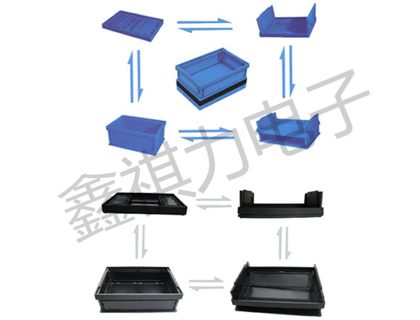 防静电注塑折叠式周转箱
